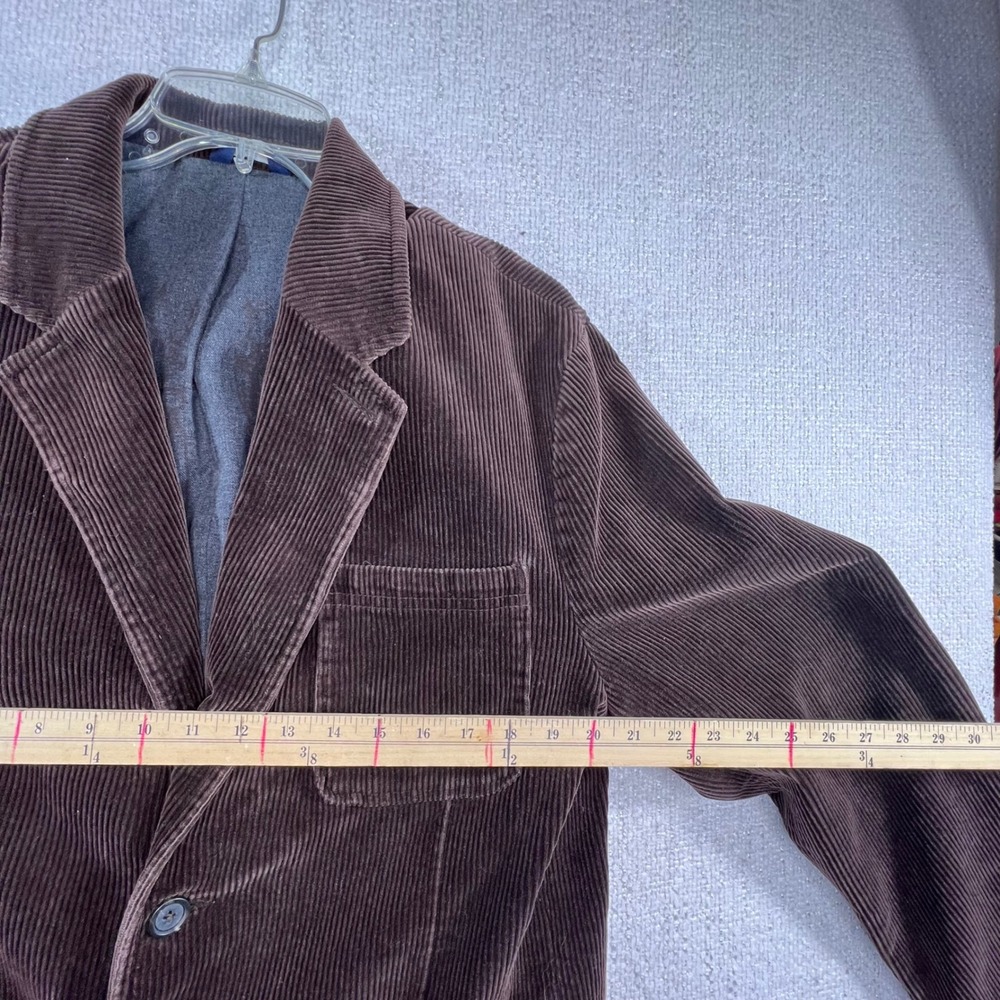 GAP 1969 Mens Dark Brown Wide Wale Corduroy Blazer Sport Coat Two Button Jacket - Picture 6 of 11